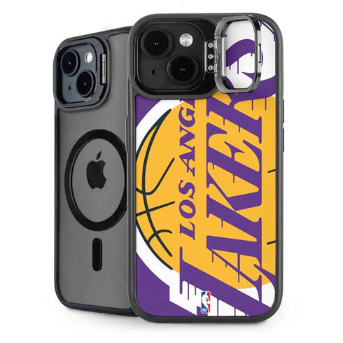NBA Los Angeles Lakers Large Logo iPhone 15 Kickstand Case